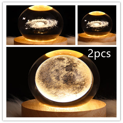 Galaxy Crystal Ball Table Lamp 3D