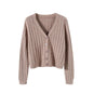 V-neck Sweater Sweater Thin Cardigan Jacket Top For Women