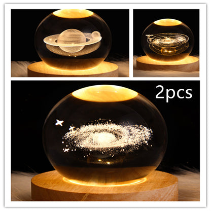 Galaxy Crystal Ball Table Lamp 3D