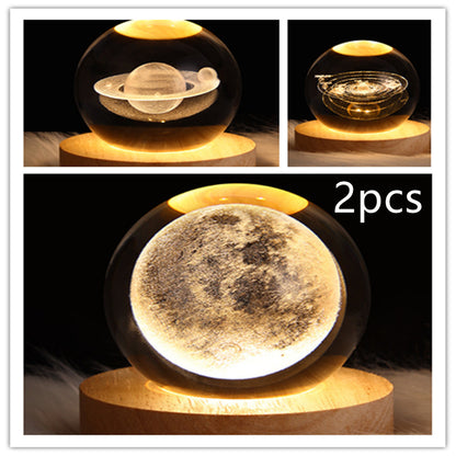 Galaxy Crystal Ball Table Lamp 3D