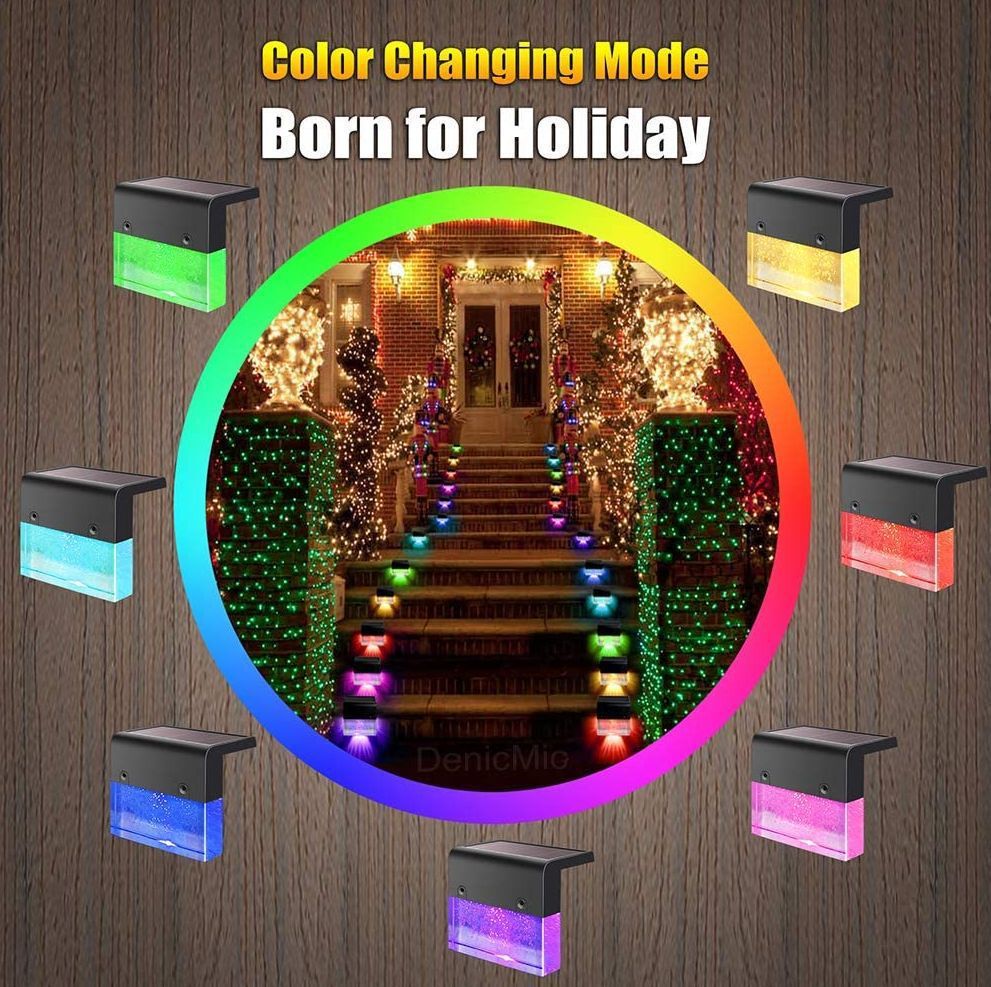 RGB LED t Step Fence Light