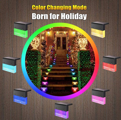 RGB LED t Step Fence Light