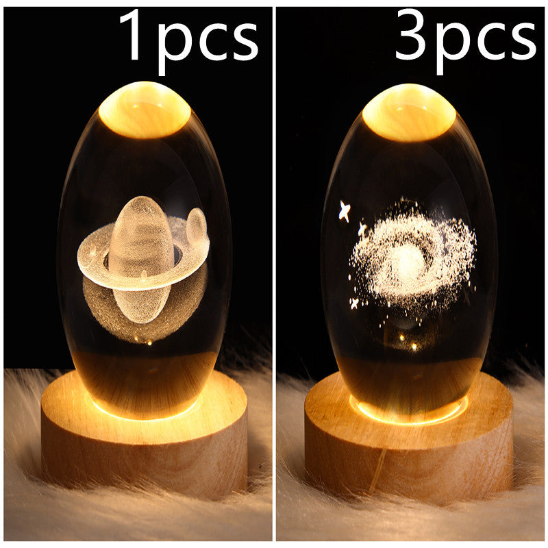Galaxy Crystal Ball Table Lamp 3D
