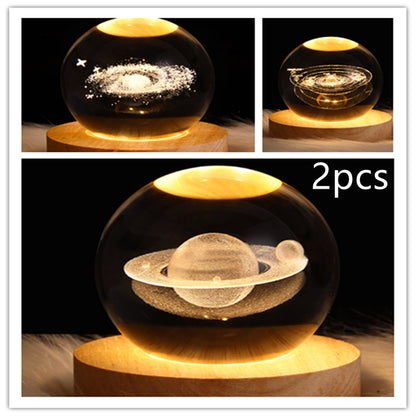 Galaxy Crystal Ball Table Lamp 3D