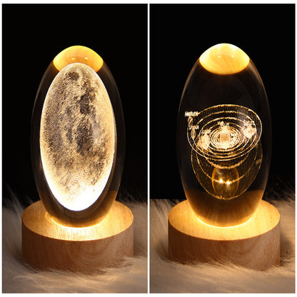 Galaxy Crystal Ball Table Lamp 3D