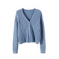 V-neck Sweater Sweater Thin Cardigan Jacket Top For Women