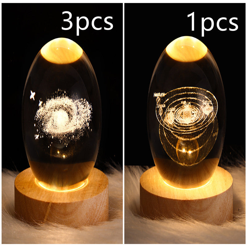 Galaxy Crystal Ball Table Lamp 3D