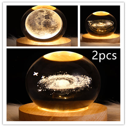 Galaxy Crystal Ball Table Lamp 3D