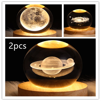 Galaxy Crystal Ball Table Lamp 3D