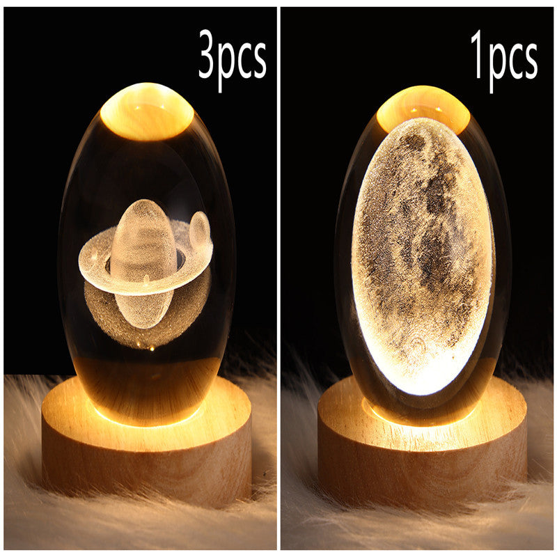 Galaxy Crystal Ball Table Lamp 3D
