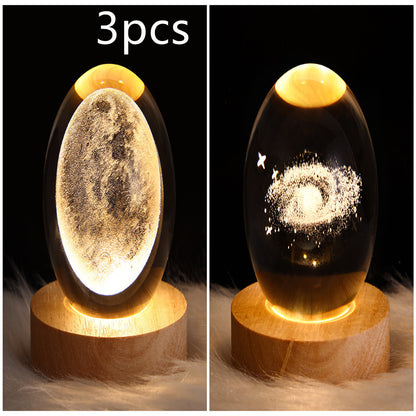 Galaxy Crystal Ball Table Lamp 3D