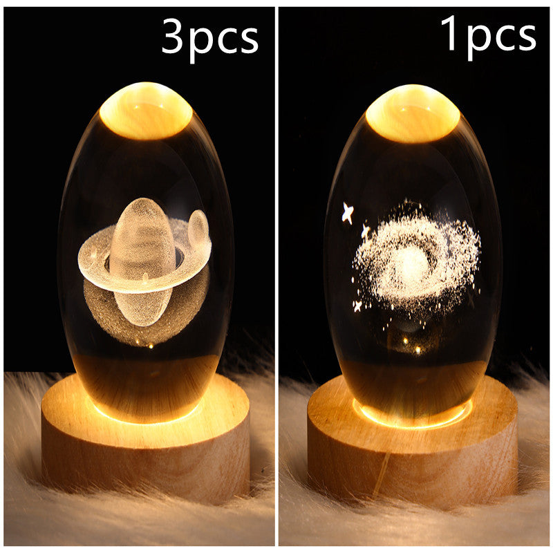 Galaxy Crystal Ball Table Lamp 3D