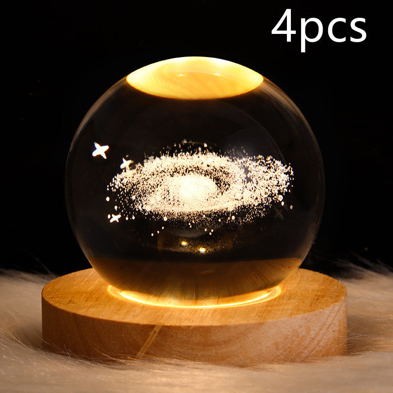 Galaxy Crystal Ball Table Lamp 3D