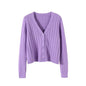 V-neck Sweater Sweater Thin Cardigan Jacket Top For Women