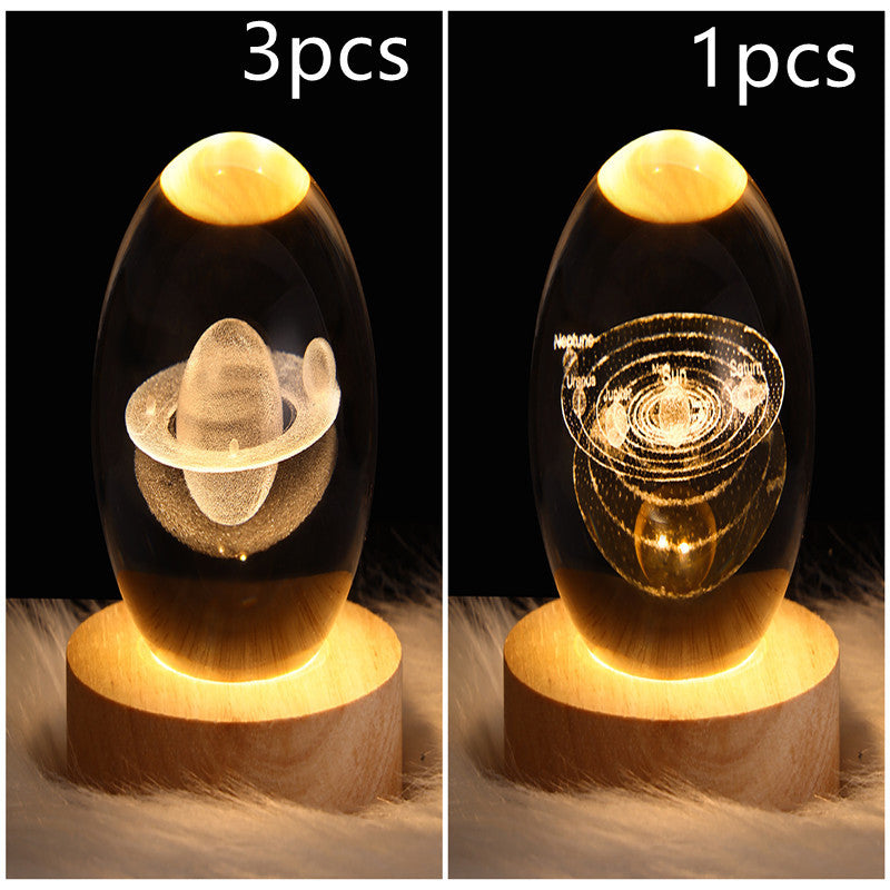 Galaxy Crystal Ball Table Lamp 3D