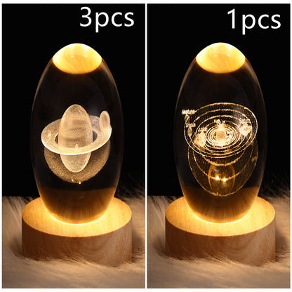 Galaxy Crystal Ball Table Lamp 3D
