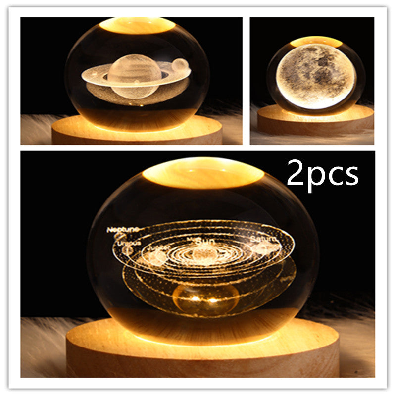 Galaxy Crystal Ball Table Lamp 3D