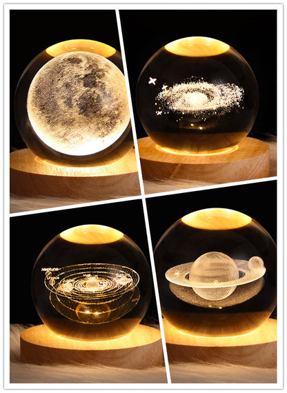 Galaxy Crystal Ball Table Lamp 3D