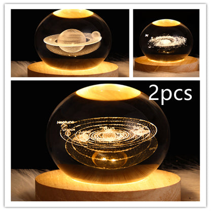 Galaxy Crystal Ball Table Lamp 3D