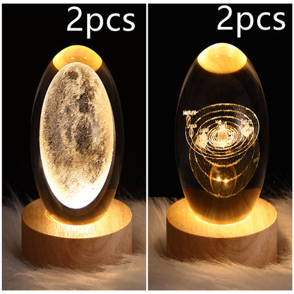 Galaxy Crystal Ball Table Lamp 3D