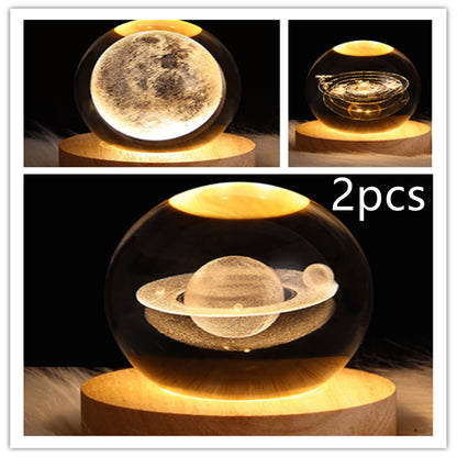 Galaxy Crystal Ball Table Lamp 3D