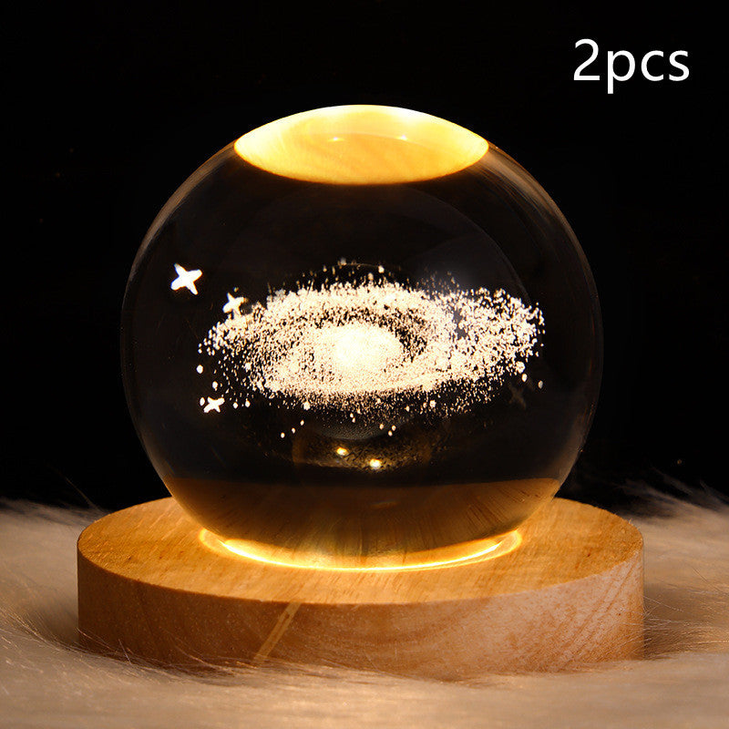Galaxy Crystal Ball Table Lamp 3D