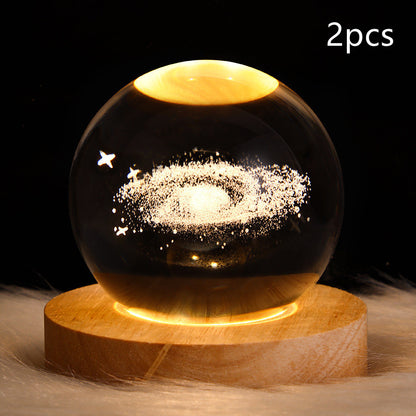 Galaxy Crystal Ball Table Lamp 3D