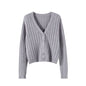 V-neck Sweater Sweater Thin Cardigan Jacket Top For Women