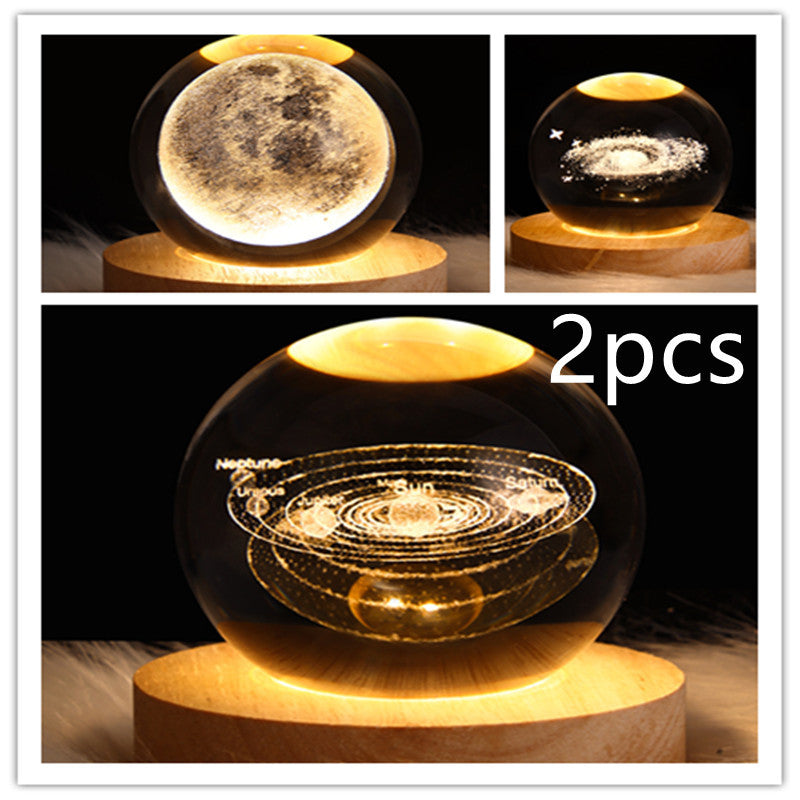 Galaxy Crystal Ball Table Lamp 3D