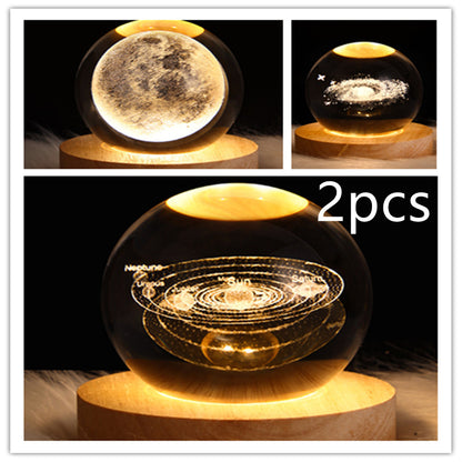 Galaxy Crystal Ball Table Lamp 3D