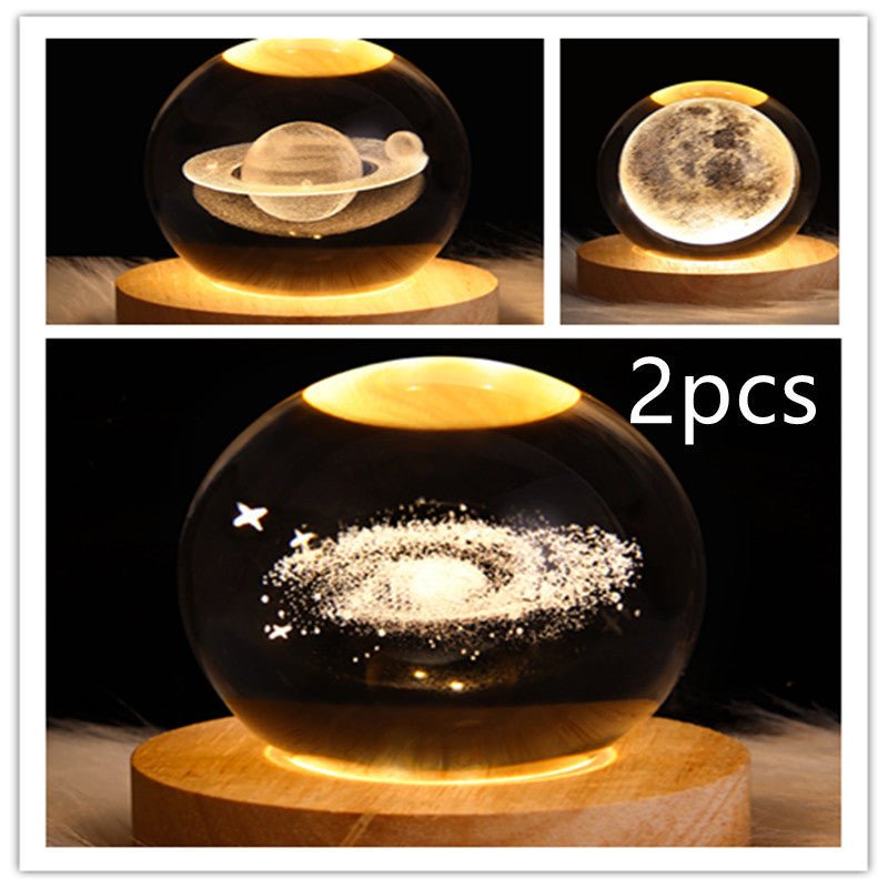 Galaxy Crystal Ball Table Lamp 3D