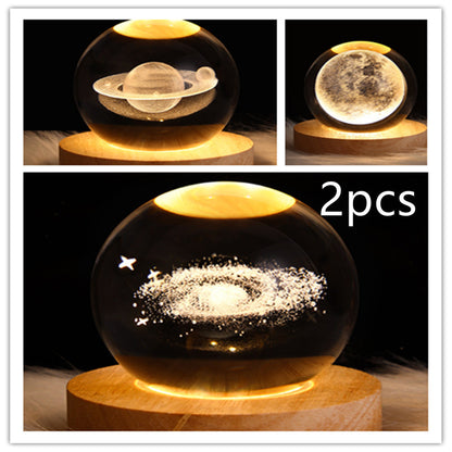 Galaxy Crystal Ball Table Lamp 3D