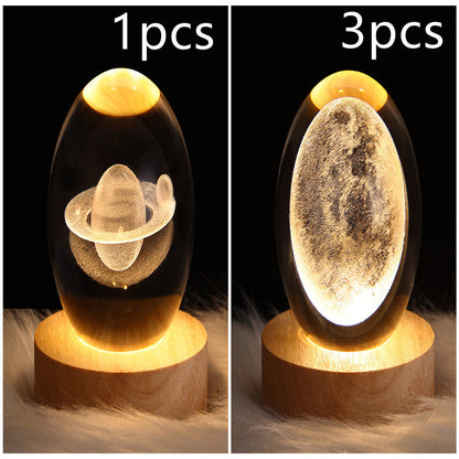 Galaxy Crystal Ball Table Lamp 3D