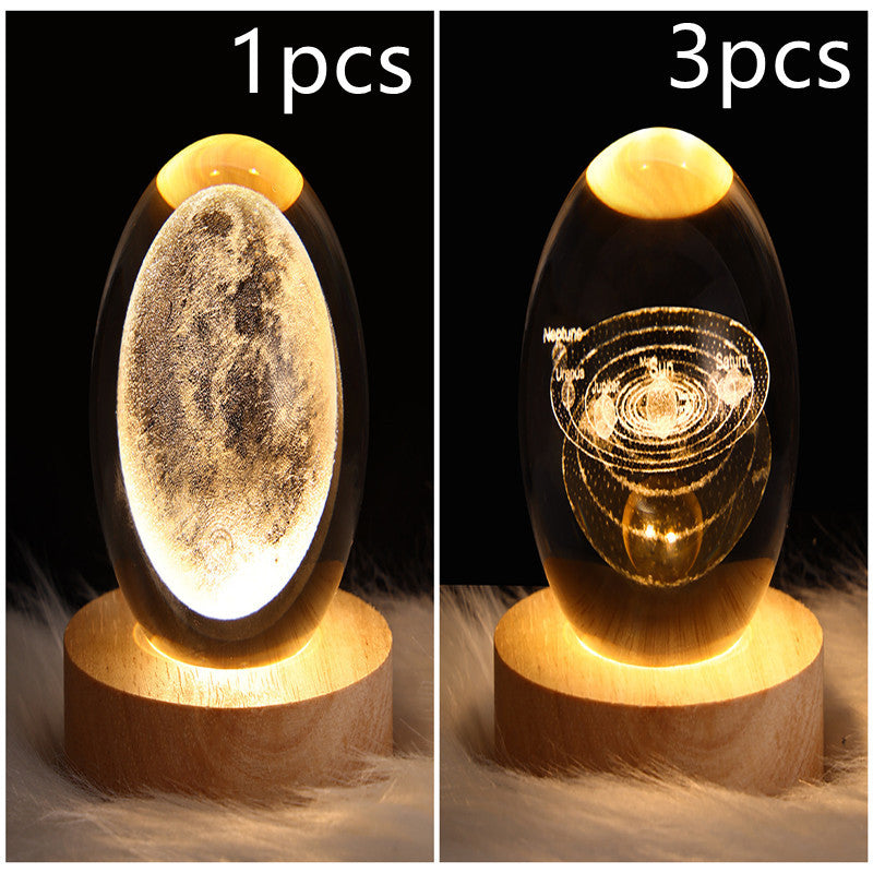 Galaxy Crystal Ball Table Lamp 3D
