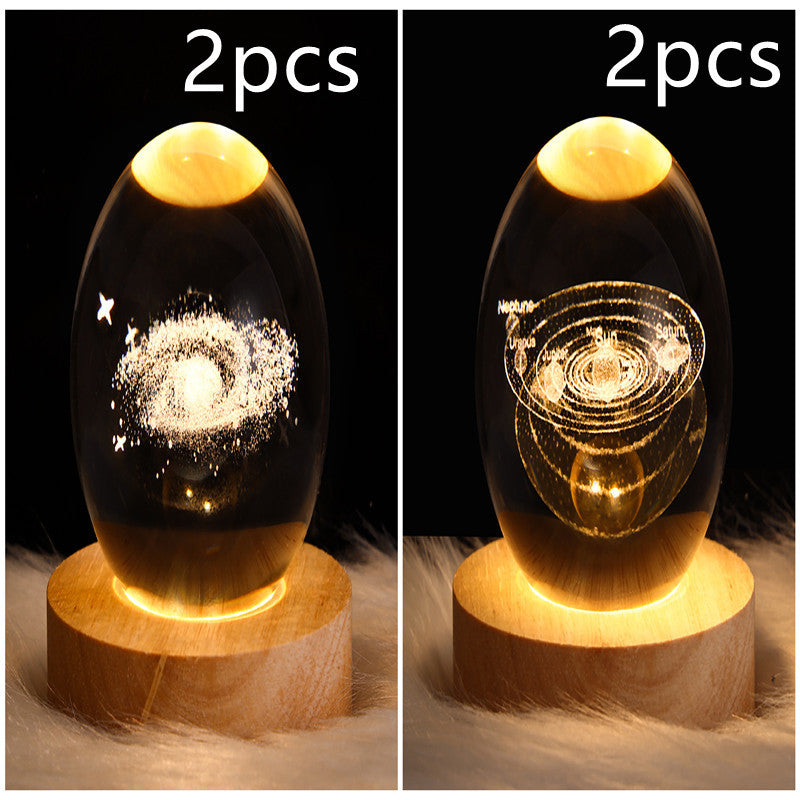 Galaxy Crystal Ball Table Lamp 3D