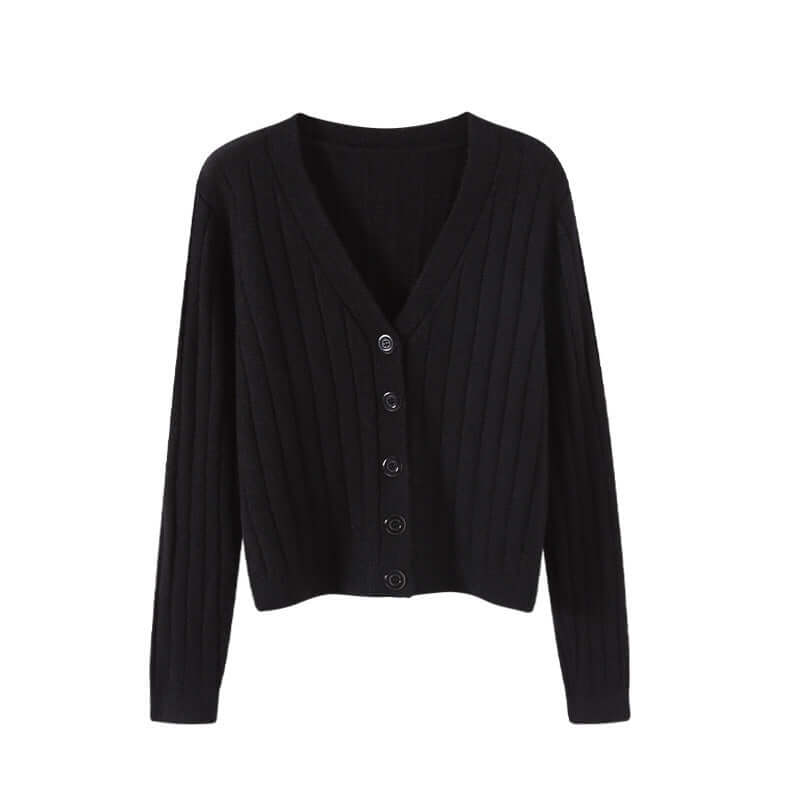 V-neck Sweater Sweater Thin Cardigan Jacket Top For Women