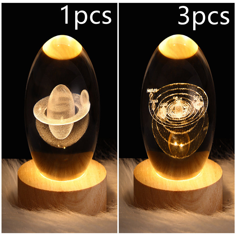 Galaxy Crystal Ball Table Lamp 3D