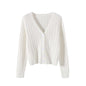 V-neck Sweater Sweater Thin Cardigan Jacket Top For Women