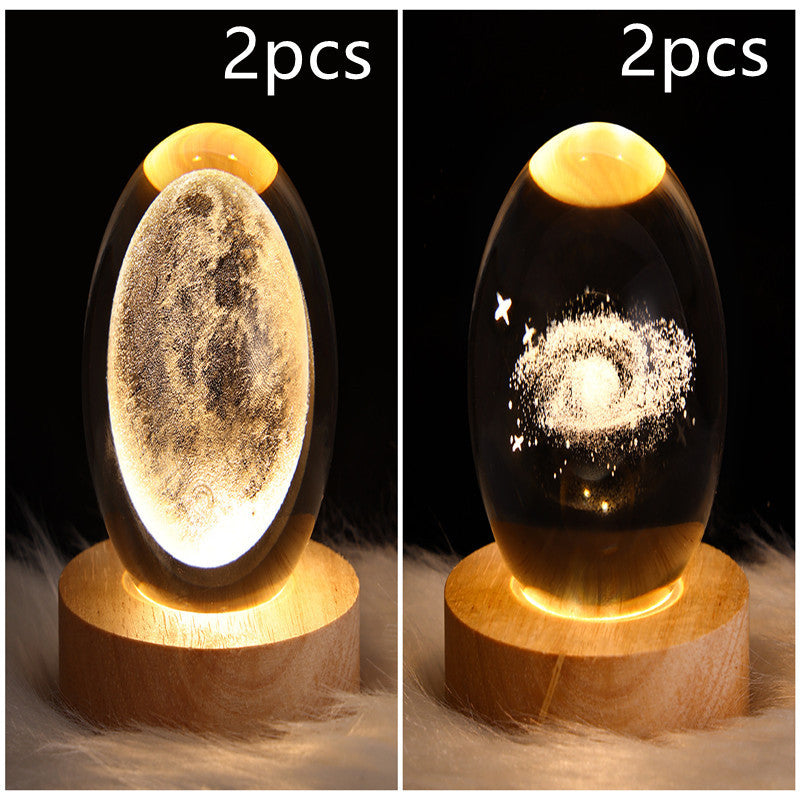 Galaxy Crystal Ball Table Lamp 3D