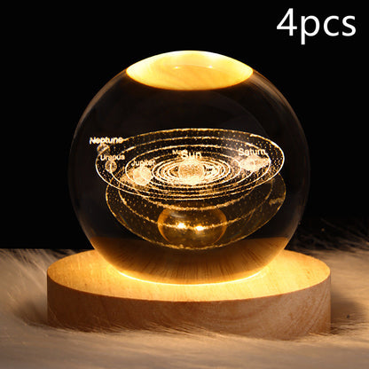 Galaxy Crystal Ball Table Lamp 3D