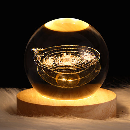 Galaxy Crystal Ball Table Lamp 3D