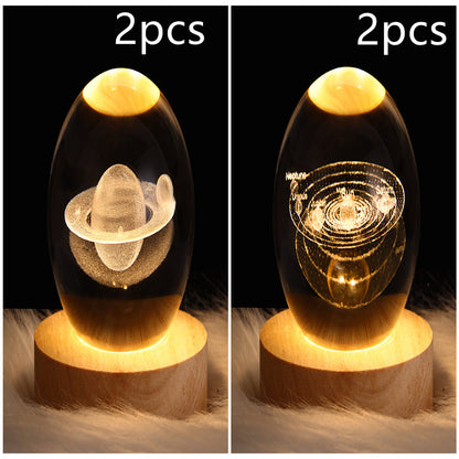 Galaxy Crystal Ball Table Lamp 3D