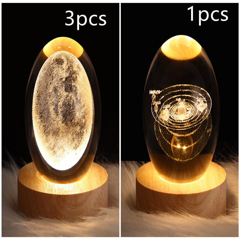 Galaxy Crystal Ball Table Lamp 3D