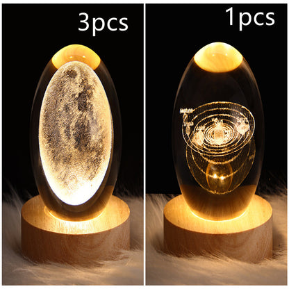 Galaxy Crystal Ball Table Lamp 3D
